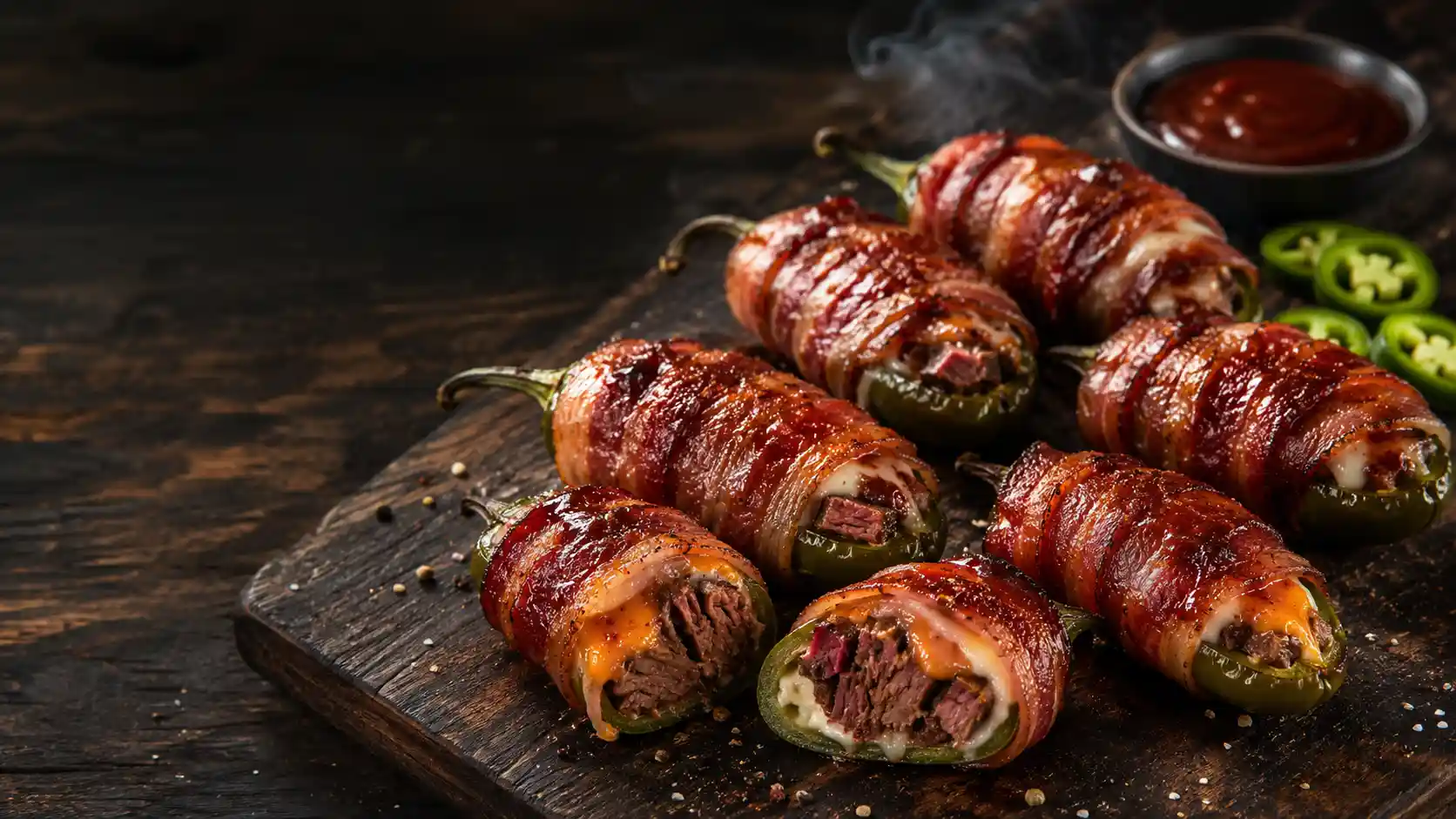 Texas Twinkies: Smoky Brisket Jalapeño Poppers Wrapped in Bacon