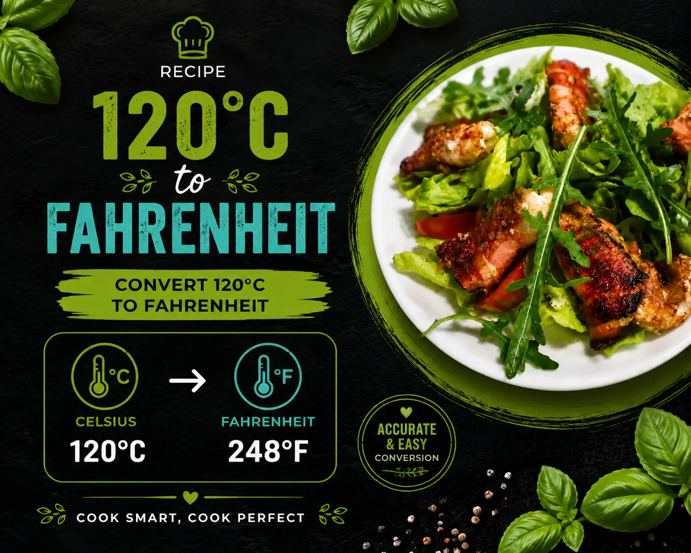 120 C to F: Convert 120°C to Fahrenheit (248°F)