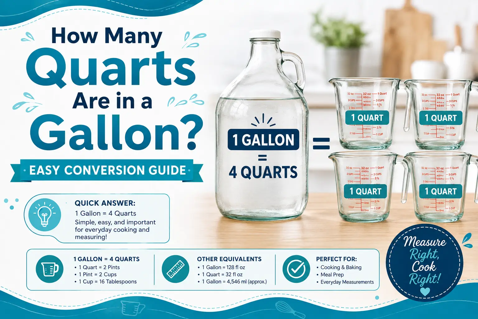 How Many Quarts Are in a Gallon? Easy Conversion Guide