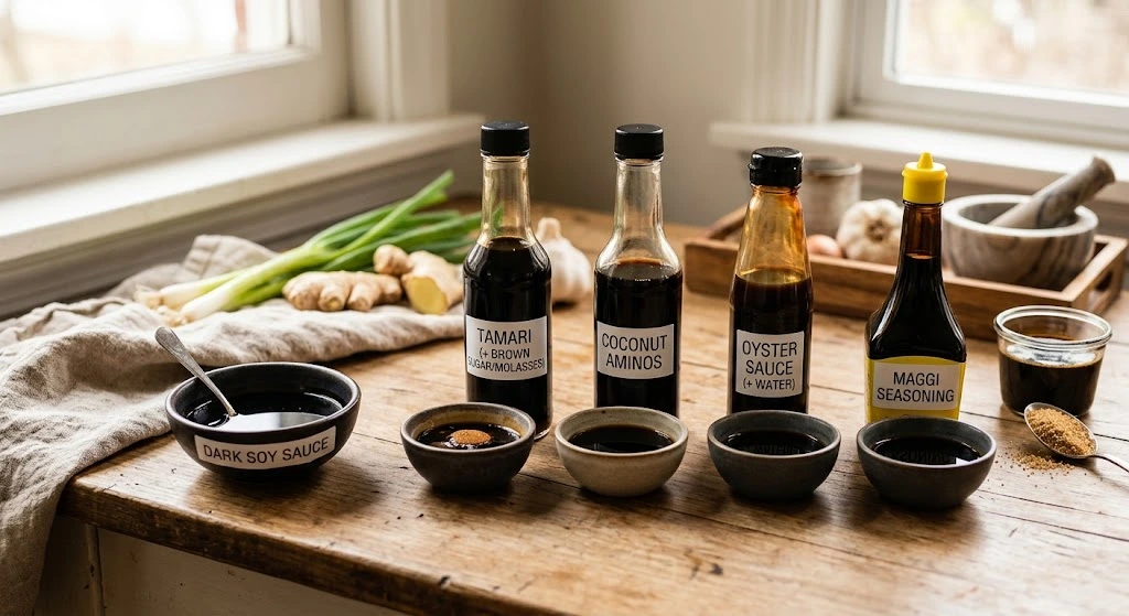 How to Substitute Dark Soy Sauce: Best Alternatives & Ratios