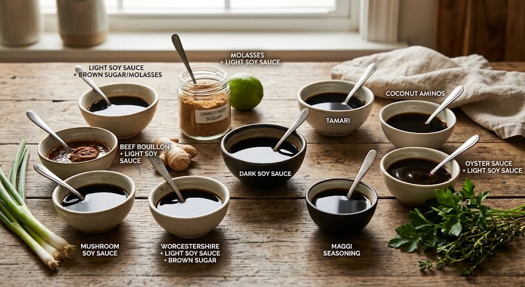 How to Substitute Dark Soy Sauce: 10 Best Alternatives & Easy Swaps
