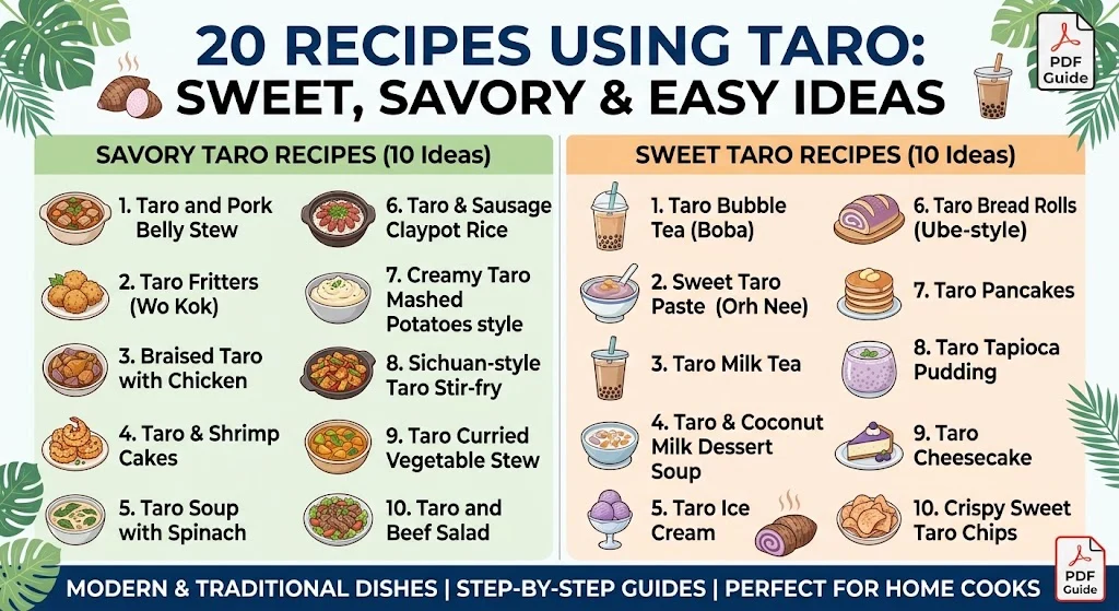 20 Recipes Using Taro: Sweet, Savory & Easy Ideas