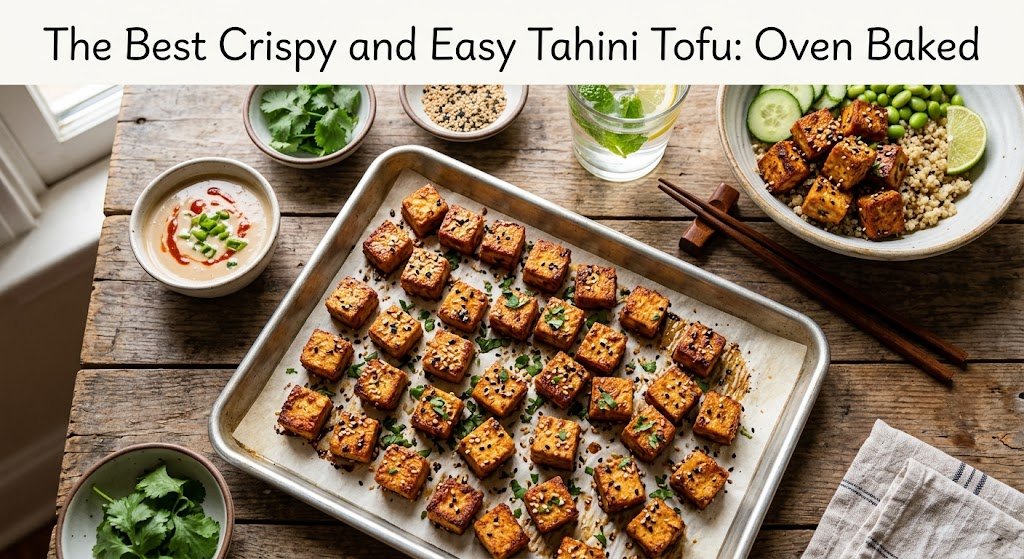 The Best Crispy and Easy Tahini Tofu Oven Baked 