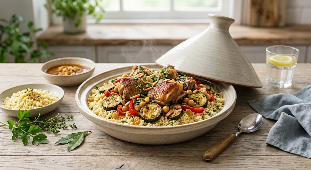 French Couscous With Zucchini and Lamb