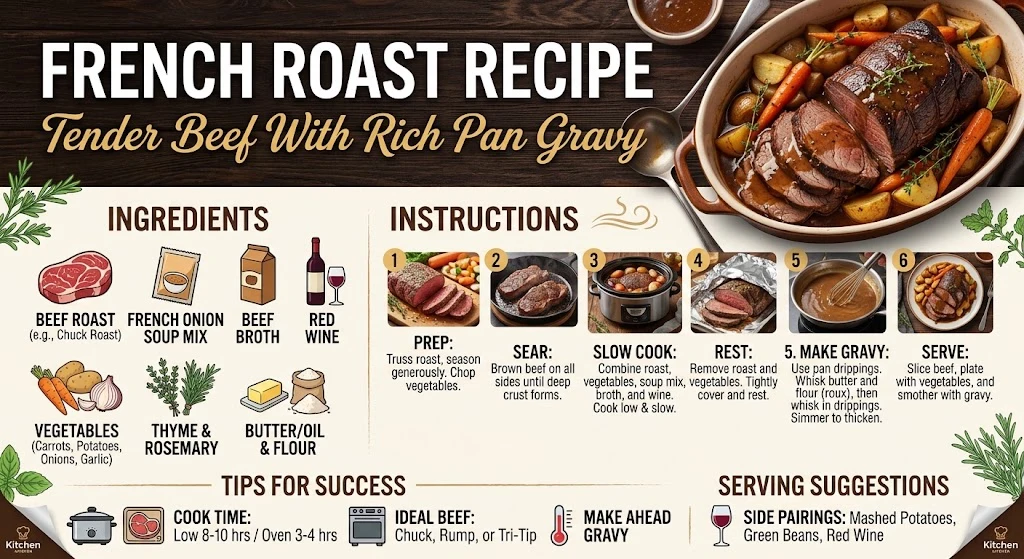 French Roast Recipe: Tender Beef With Rich Pan Gravy