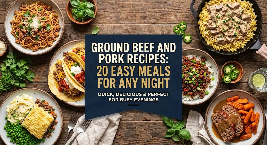Ground Beef and Pork Recipes: 20 Easy Meals for Any Night
