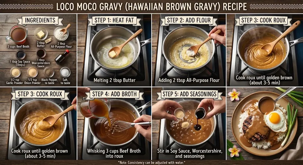 Loco Moco Gravy Recipe (Hawaiian Brown Gravy)