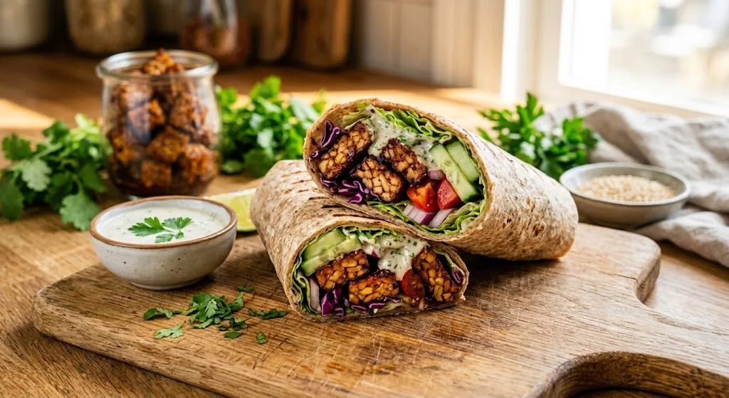 Marinated Tempeh Wrap Recipe: Easy, Crispy & High-Protein Vegan Wrap