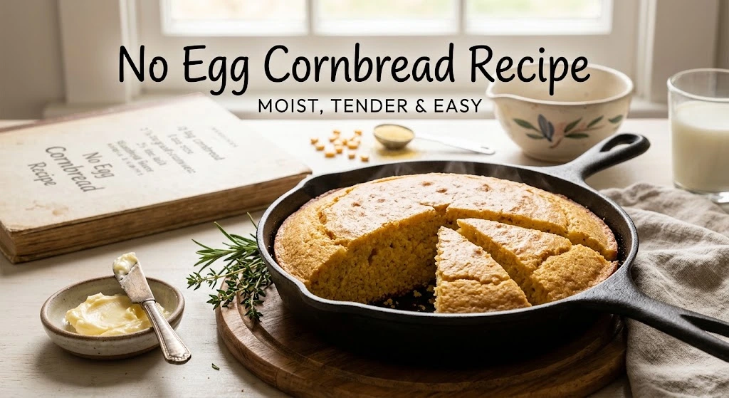 No Egg Cornbread Recipe: Moist, Tender & Easy