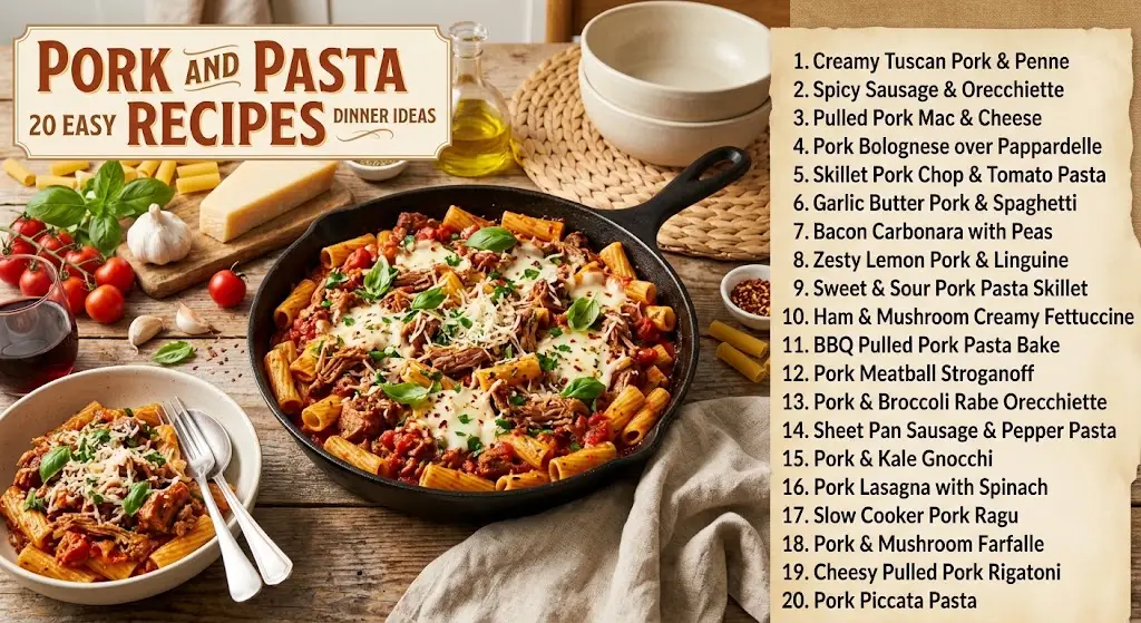 Pork and Pasta Recipes: 20 Easy Dinner Ideas