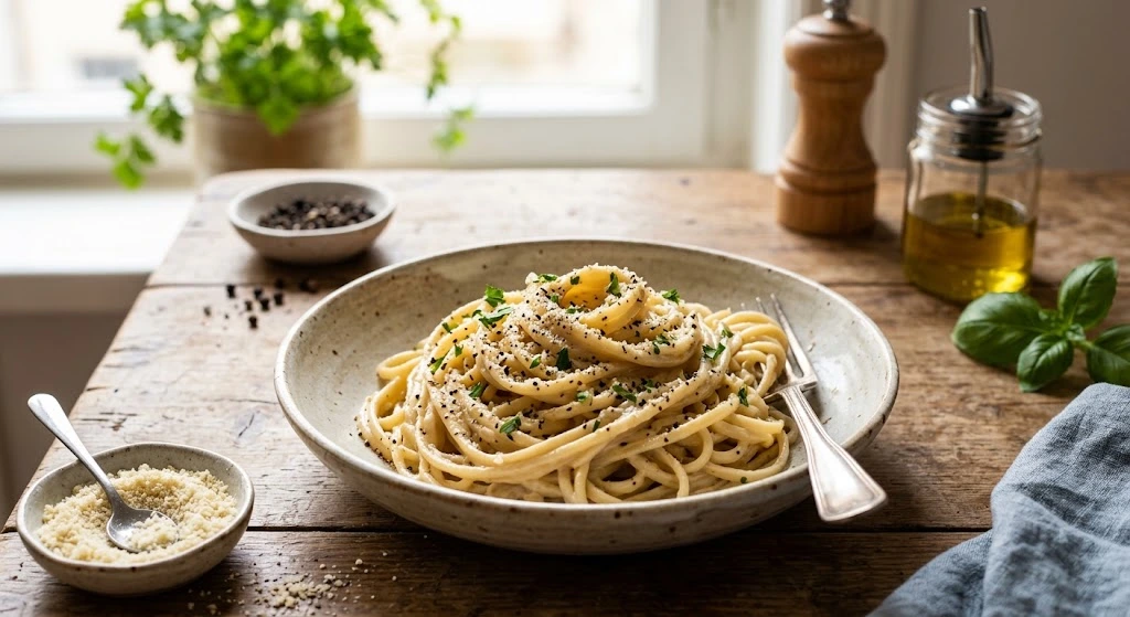 Vegan Cacio e Pepe Recipe: Creamy, Easy & Dairy-Free