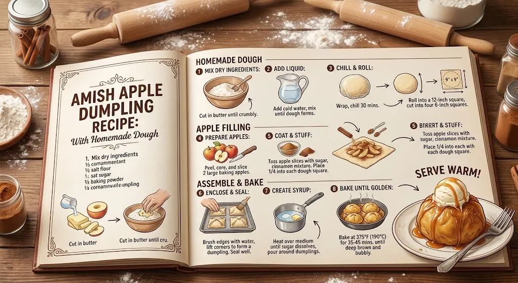 Amish Apple Dumpling Recipe With Homemade Dough