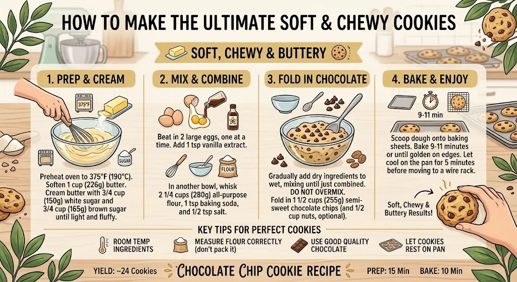 Chocolate Chip Cookie Recipe: Soft, Chewy & Buttery
