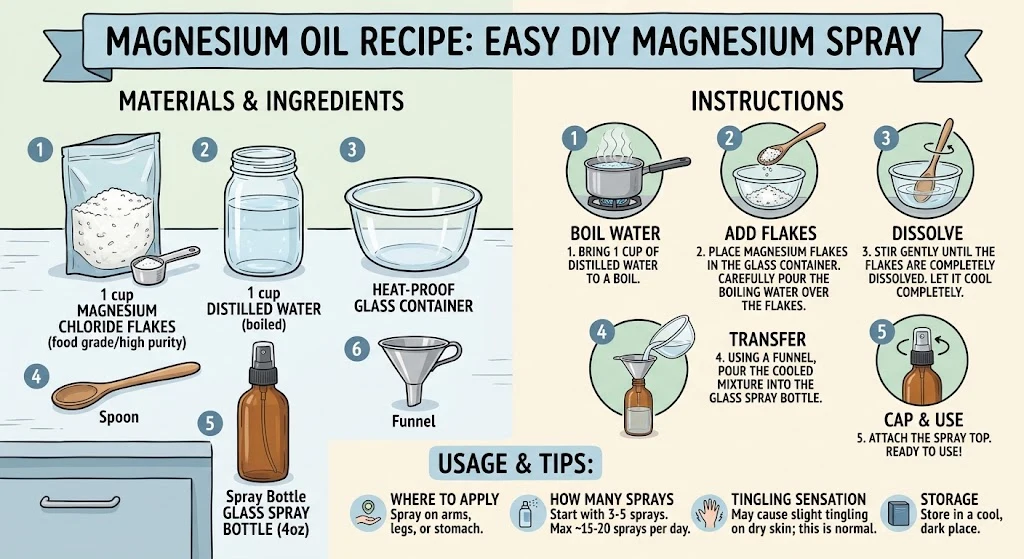 Magnesium Oil Recipe: Easy DIY Magnesium Spray