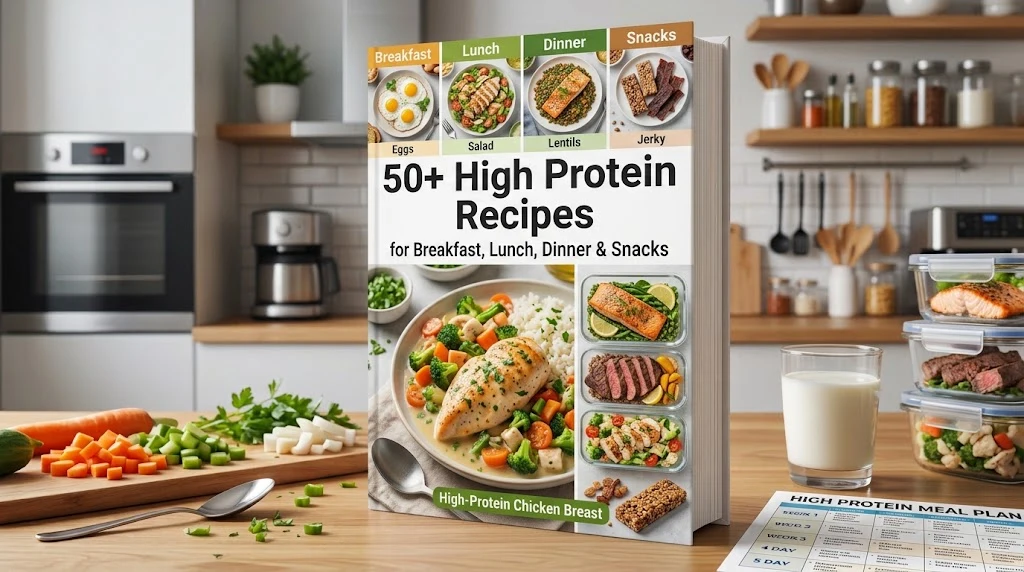 50+ High Protein Recipes for Breakfast, Lunch, Dinner & Snacks