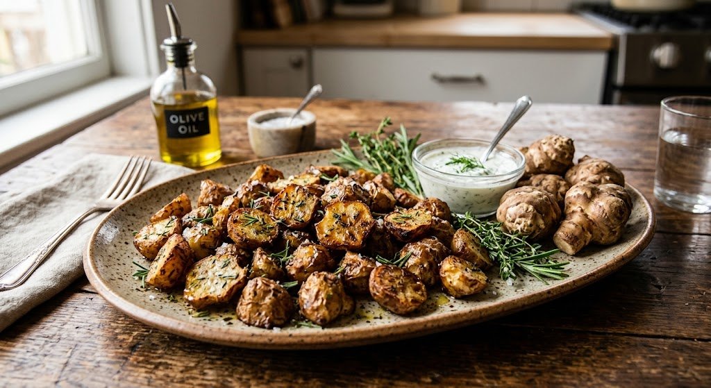 Roasted Jerusalem Artichokes Recipe: Crispy, Golden & Easy Sunchokes